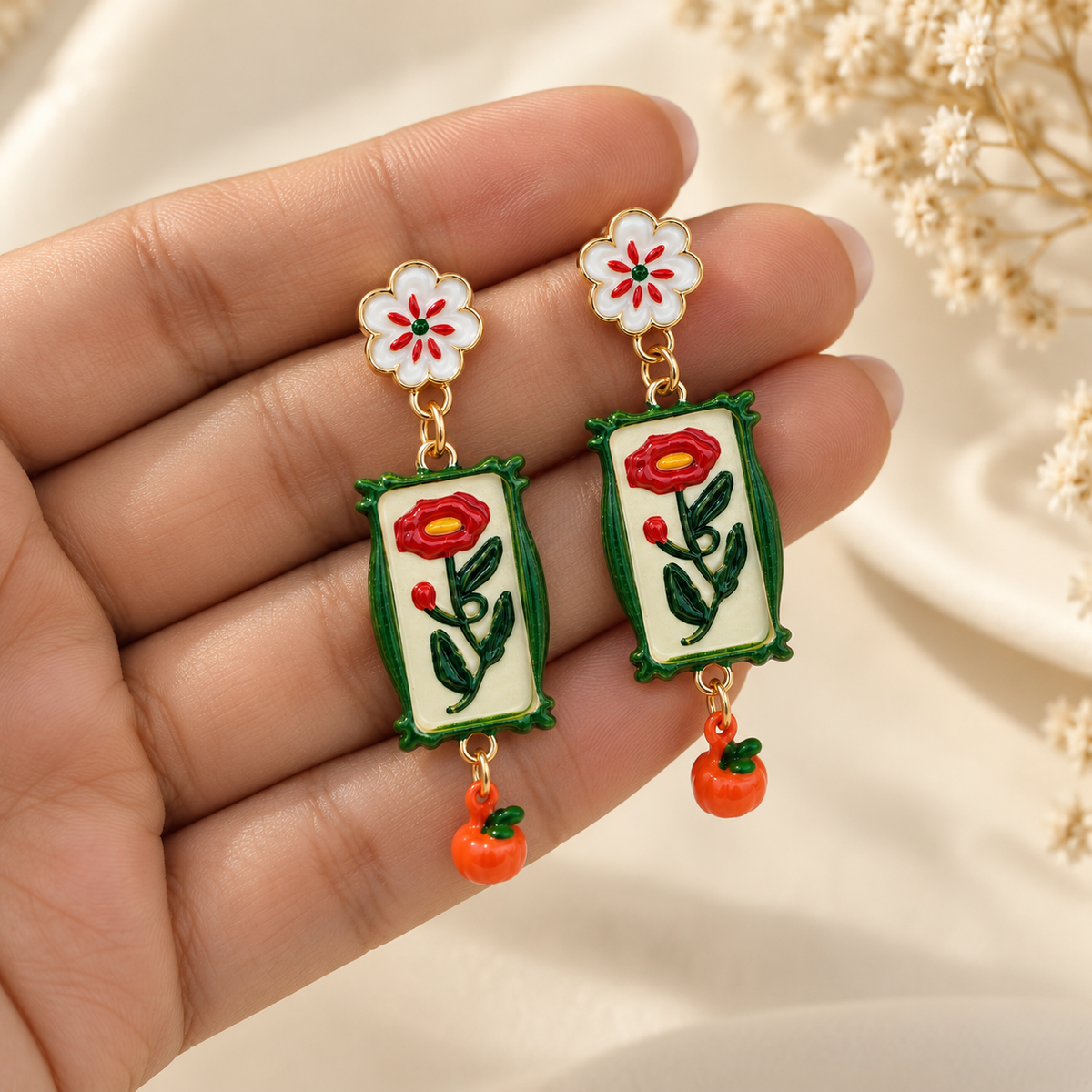Ritika Floral Frame Drops