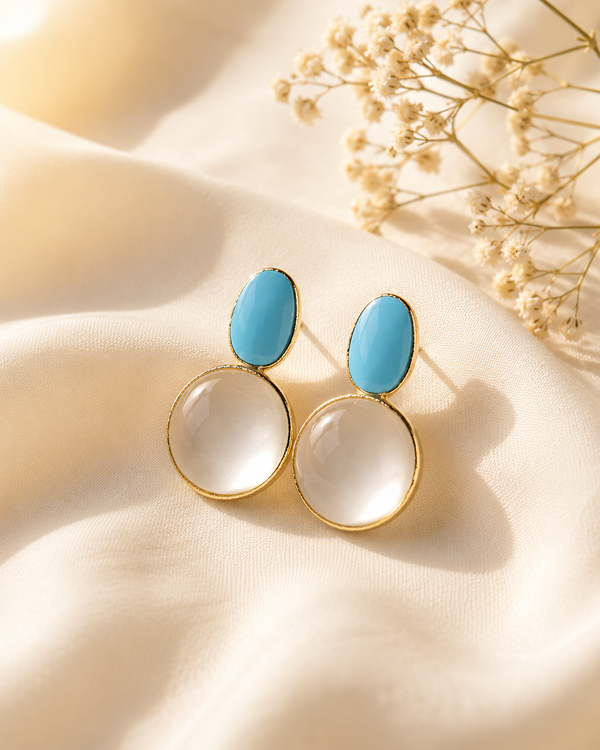 Nira Turquoise Pearl Drops