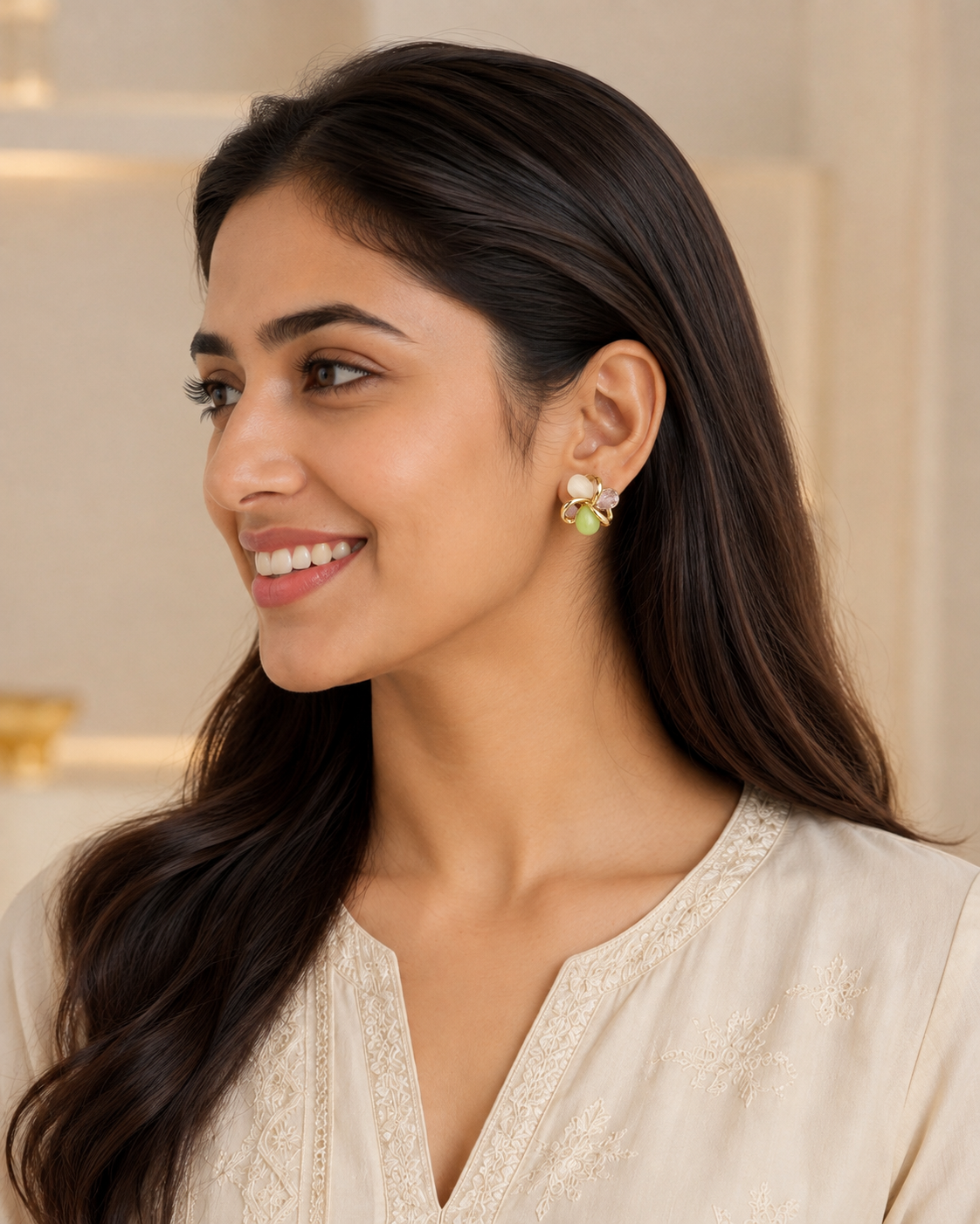 Anika Garden Charm Studs