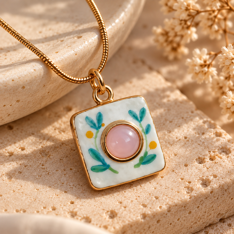 Suhira Pastel Leaf Pendant