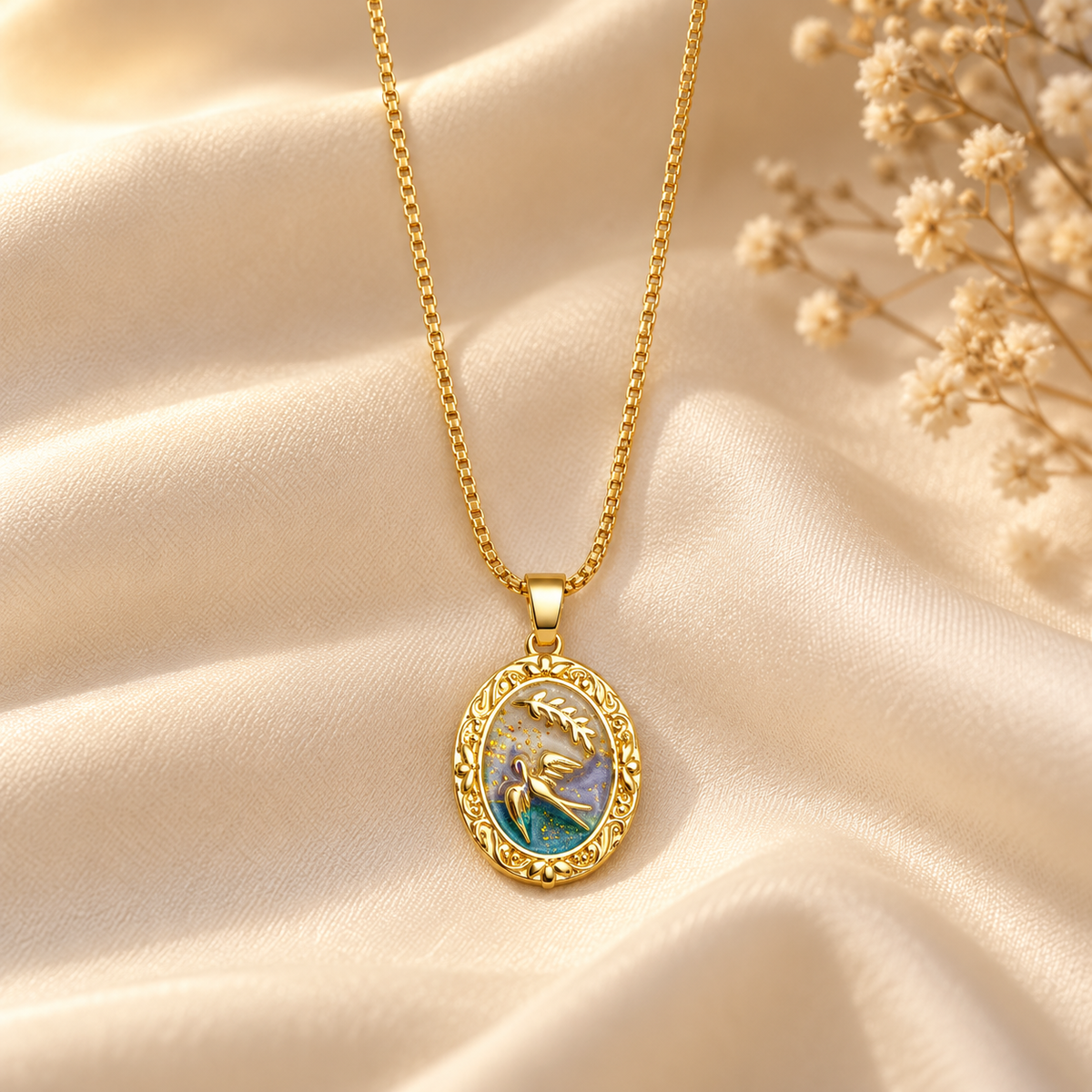 Avena Ocean Cameo Pendant