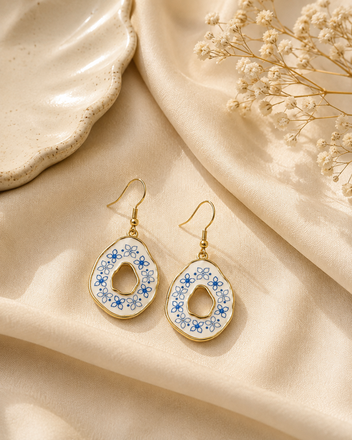 Pia Blue Blossom Porcelain Drops