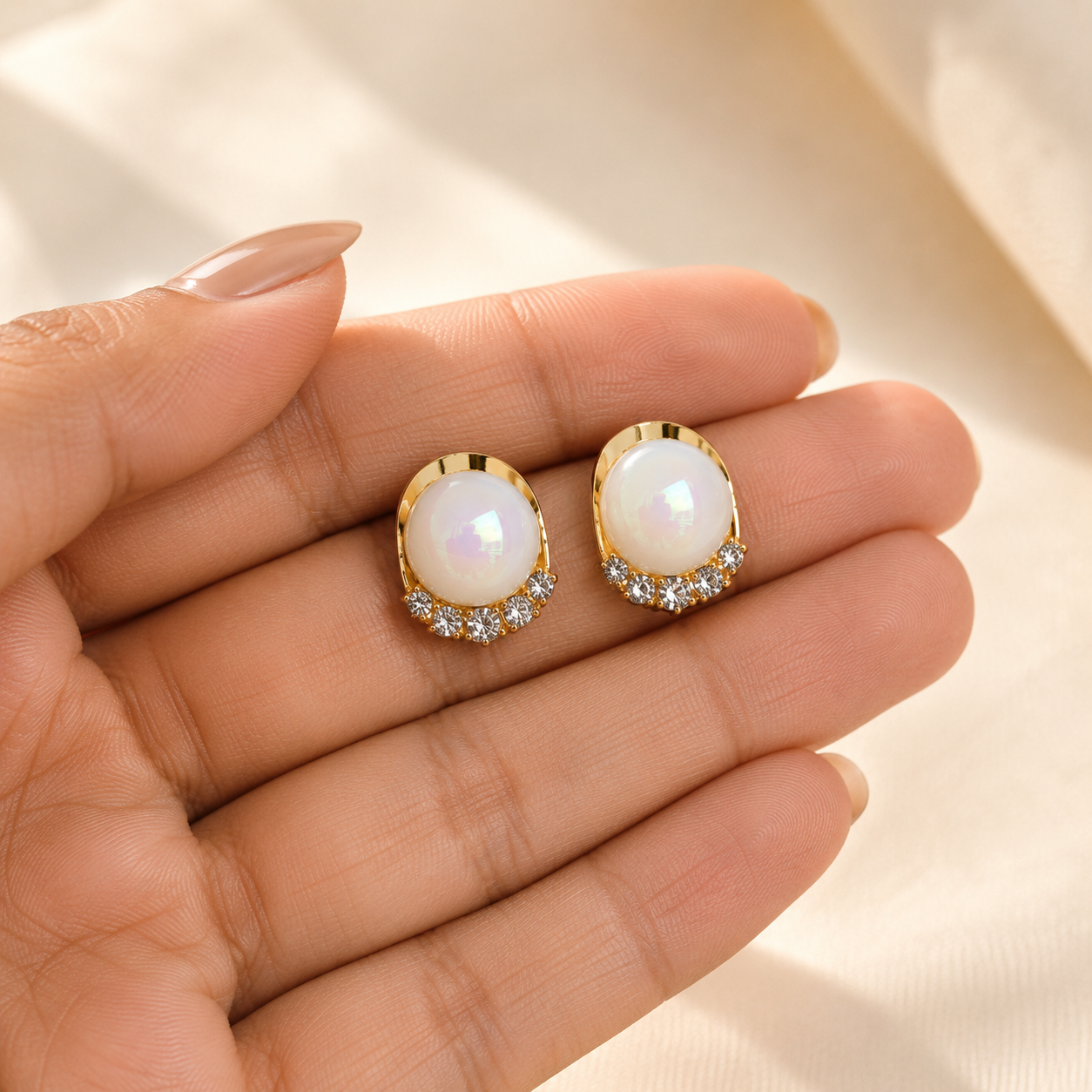 Ishani Opal Orb Studs