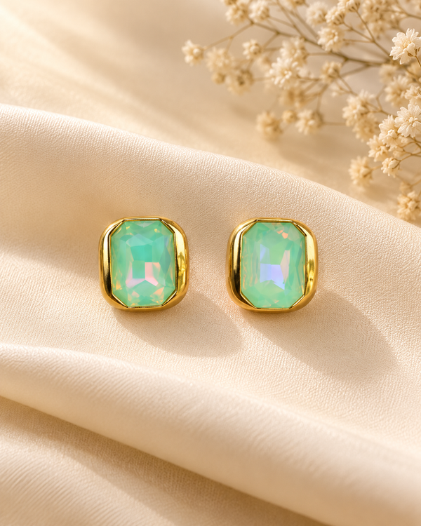 Senna Opal Cushion Studs