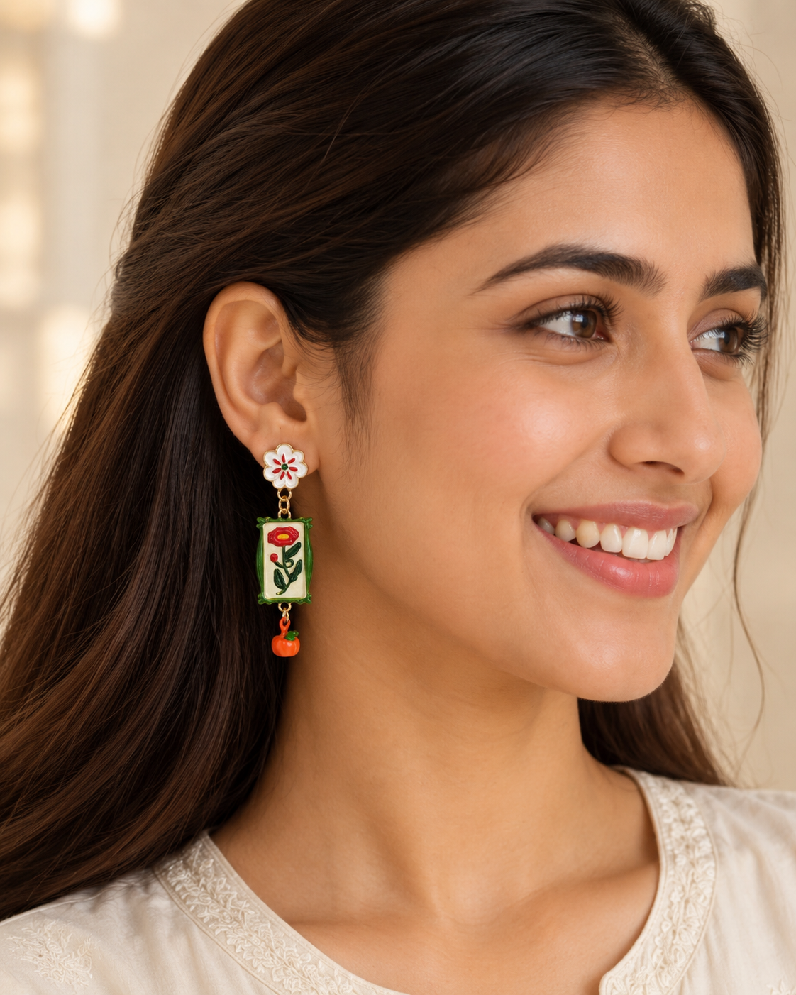 Ritika Floral Frame Drops