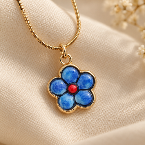 Ella Blue Petal Pendant