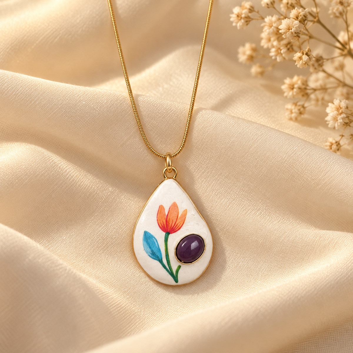 Sia Orange Tulip Pendant