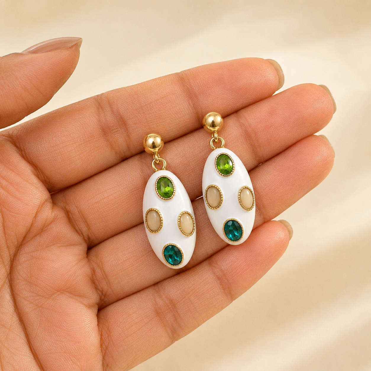 Myra Enamel Crystal Drops
