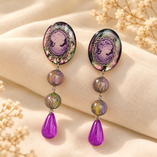 Aurea Violet Cameo Drops