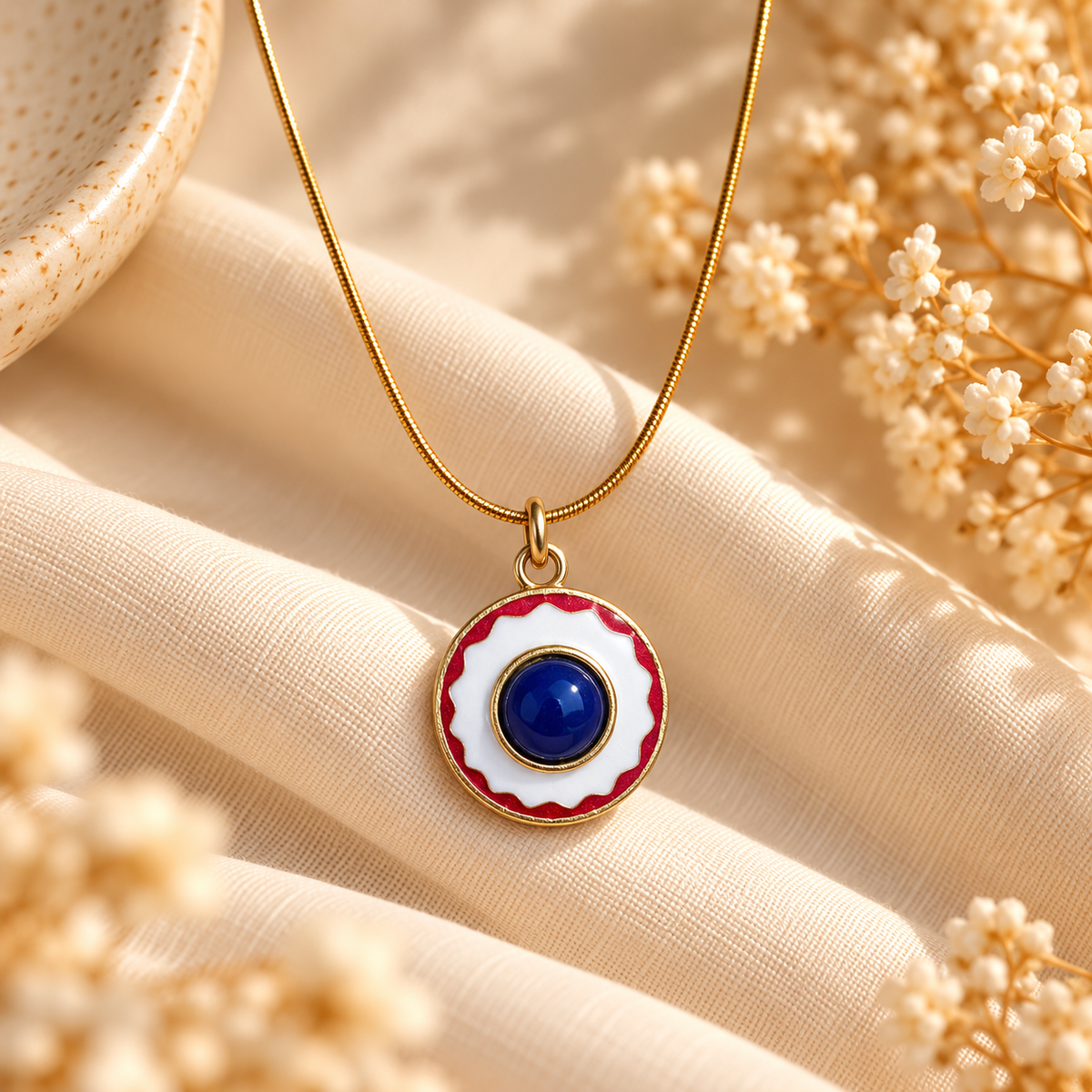 Hazel Midnight Halo Pendant