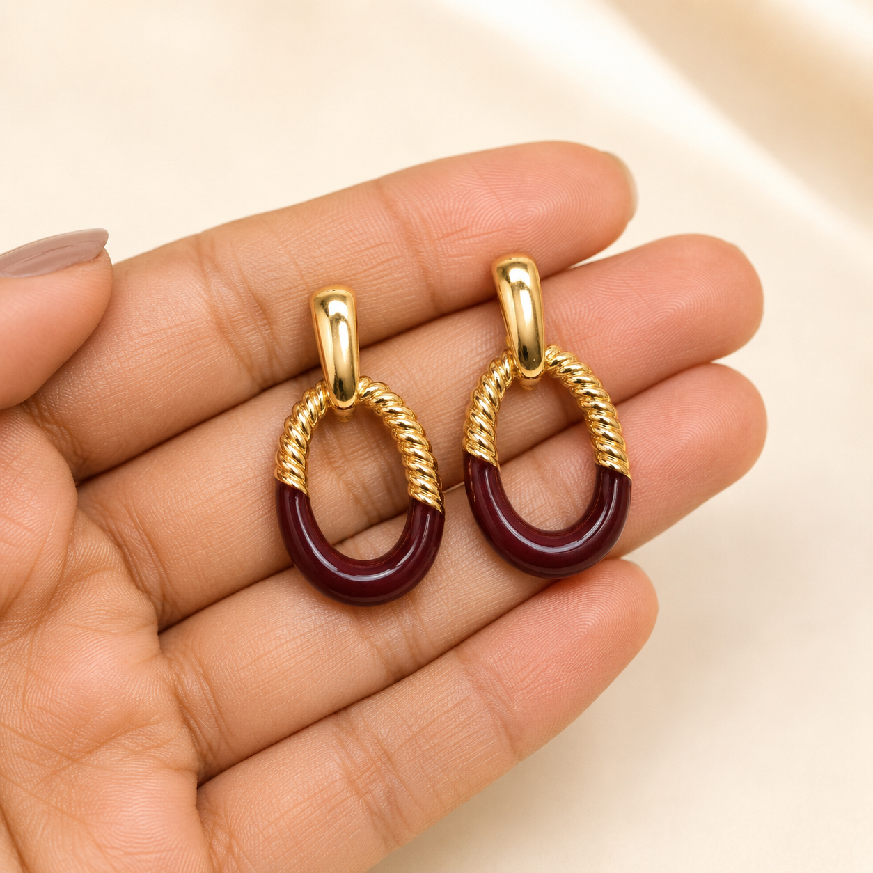 Sana Rope Oval Drops