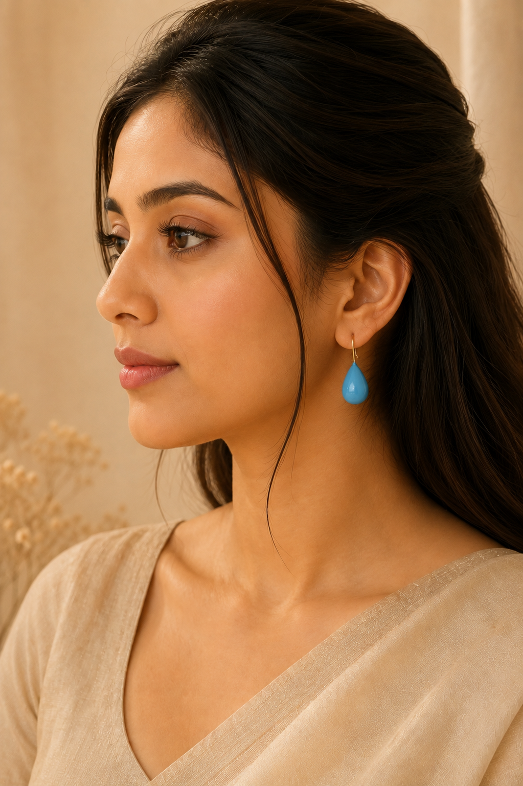 Avni Blue Teardrop Drops