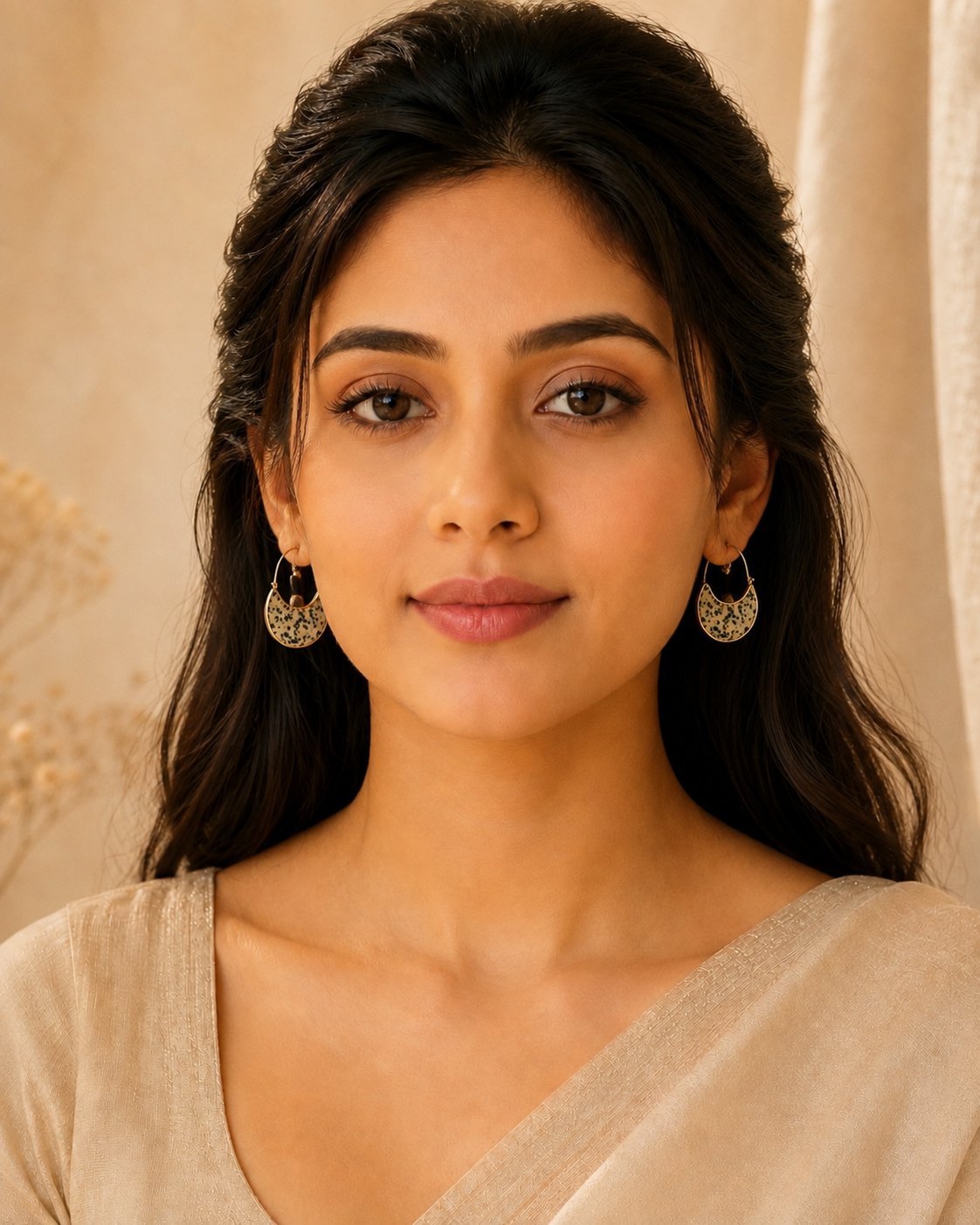 Suri Dalmatian Stone Hoops