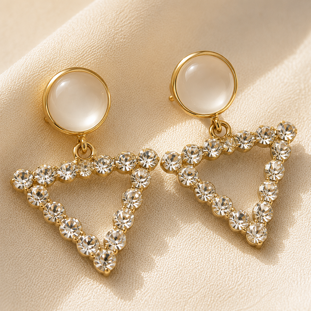 Diya Pearl Heart Drops
